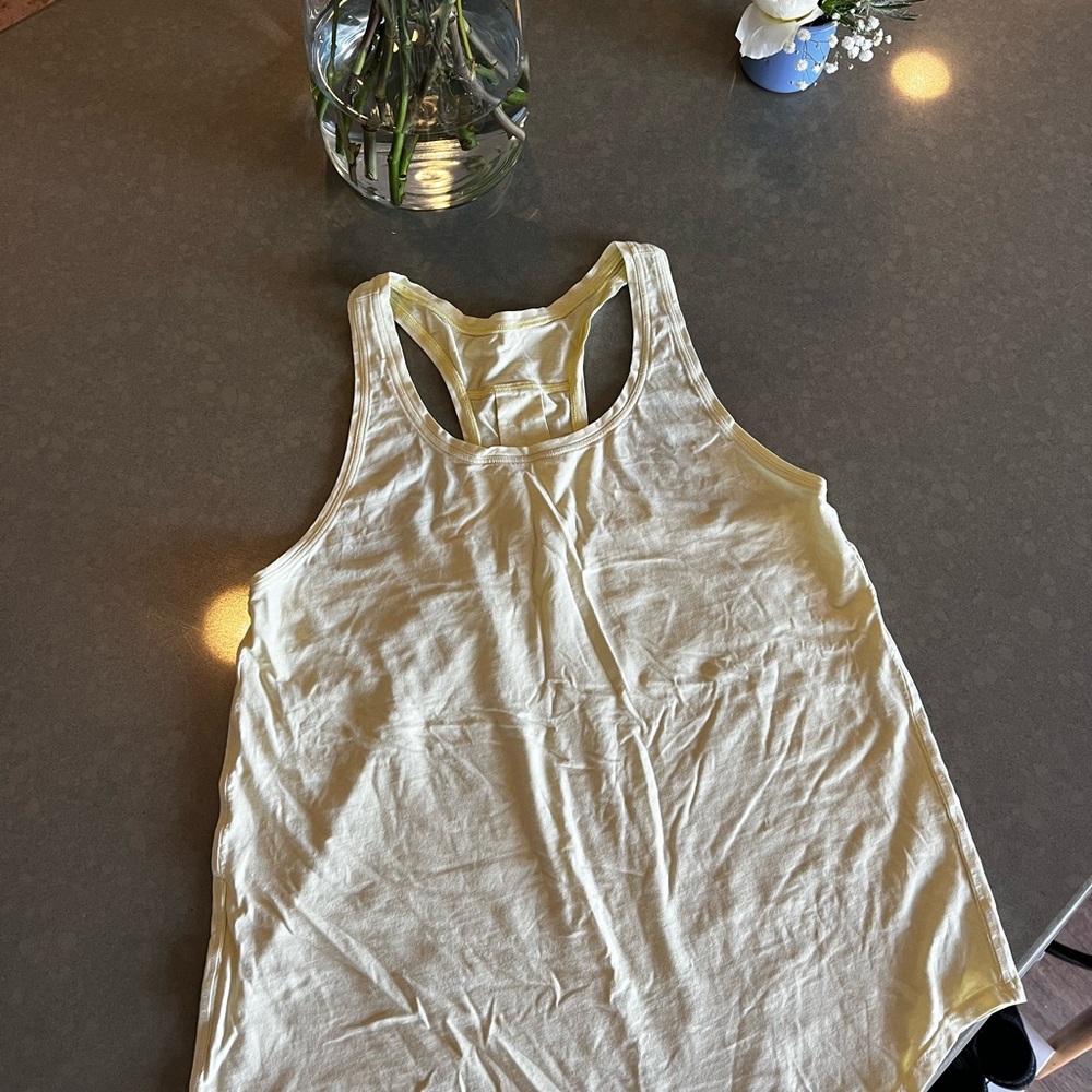 Lululemon tank - light neon green running tank